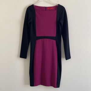 Narciso Rodriguez Long Sleeve Square Neck Midi Dress